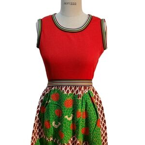 Vintage Women's‎ Gene Stanley Colorful Maxi Dress Size XS